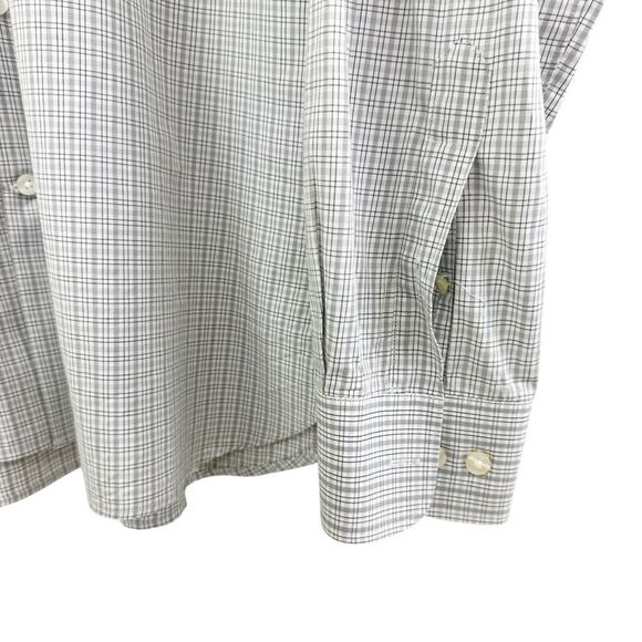 John Varvatos Long Sleeve Slim Fit Button Down Shirt Gray Stripe Size 16.5 - Picture 4 of 5
